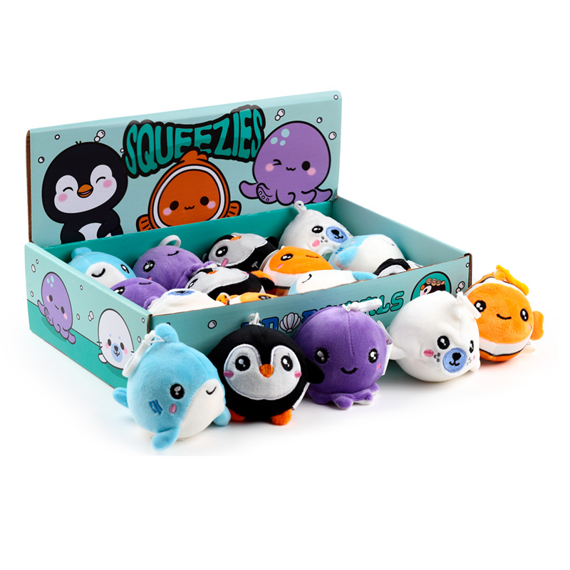 Adoramals Squeezies Squishy Plush Sealife Keyring